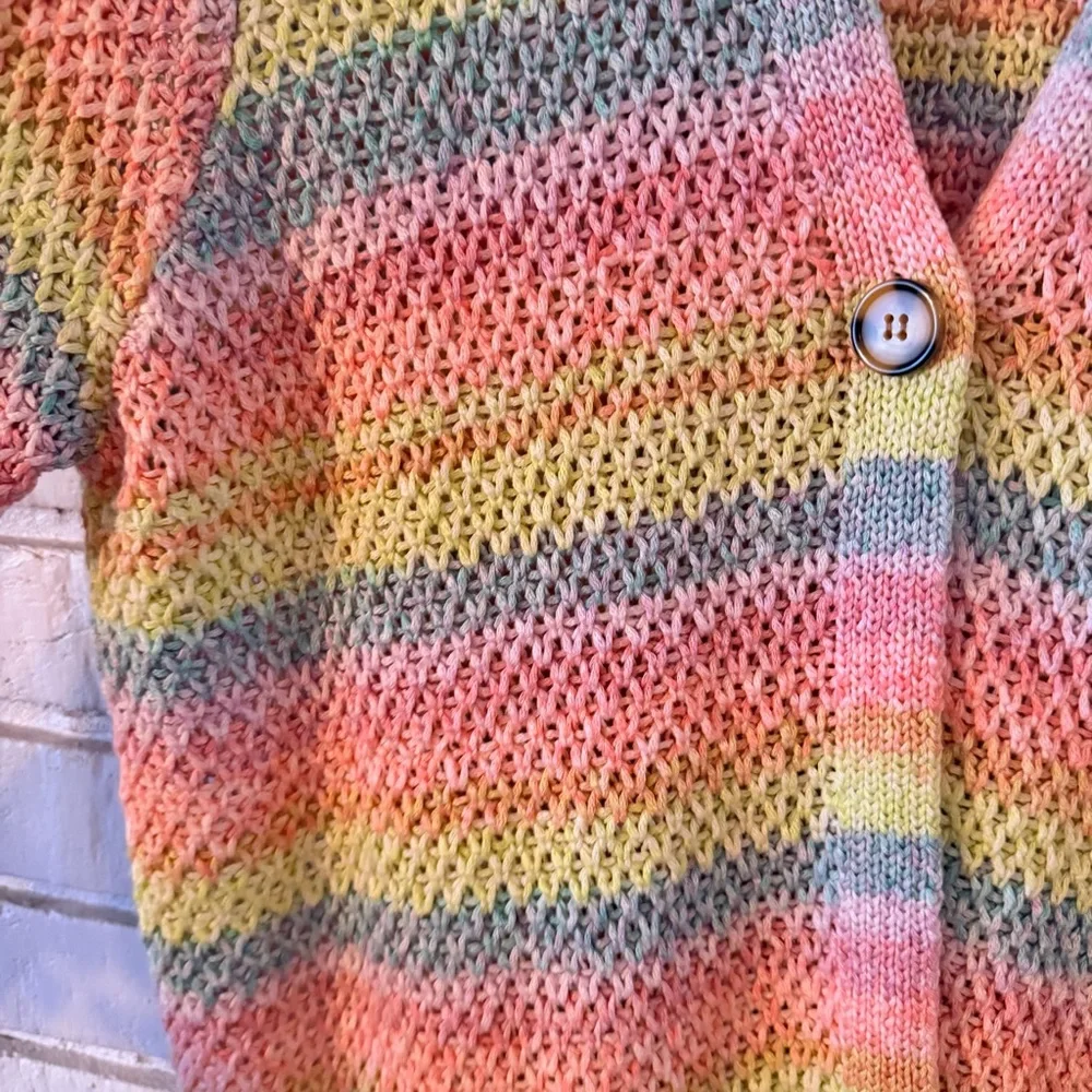 Adyson Parker Rainbow Stripe Knit Cardigan